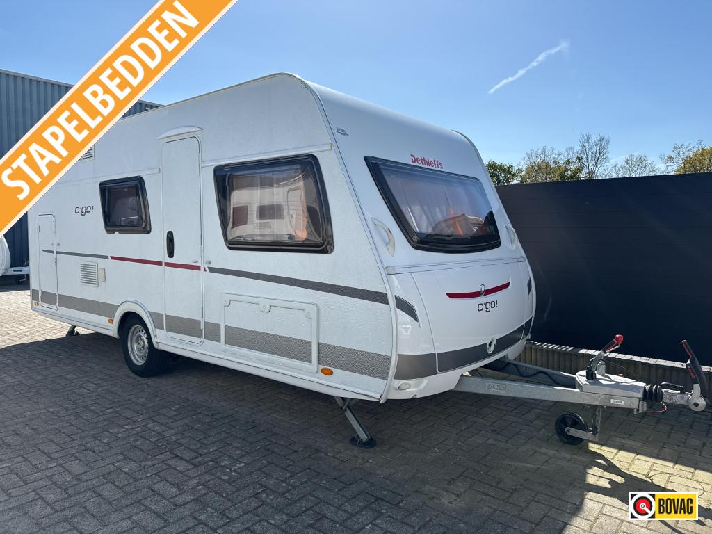 Dethleffs C'Go 495 QSK Voortent/Luifel, Caravans en Kamperen, Caravans, Dwarsbed, Bedrijf, Dethleffs, Schokbreker