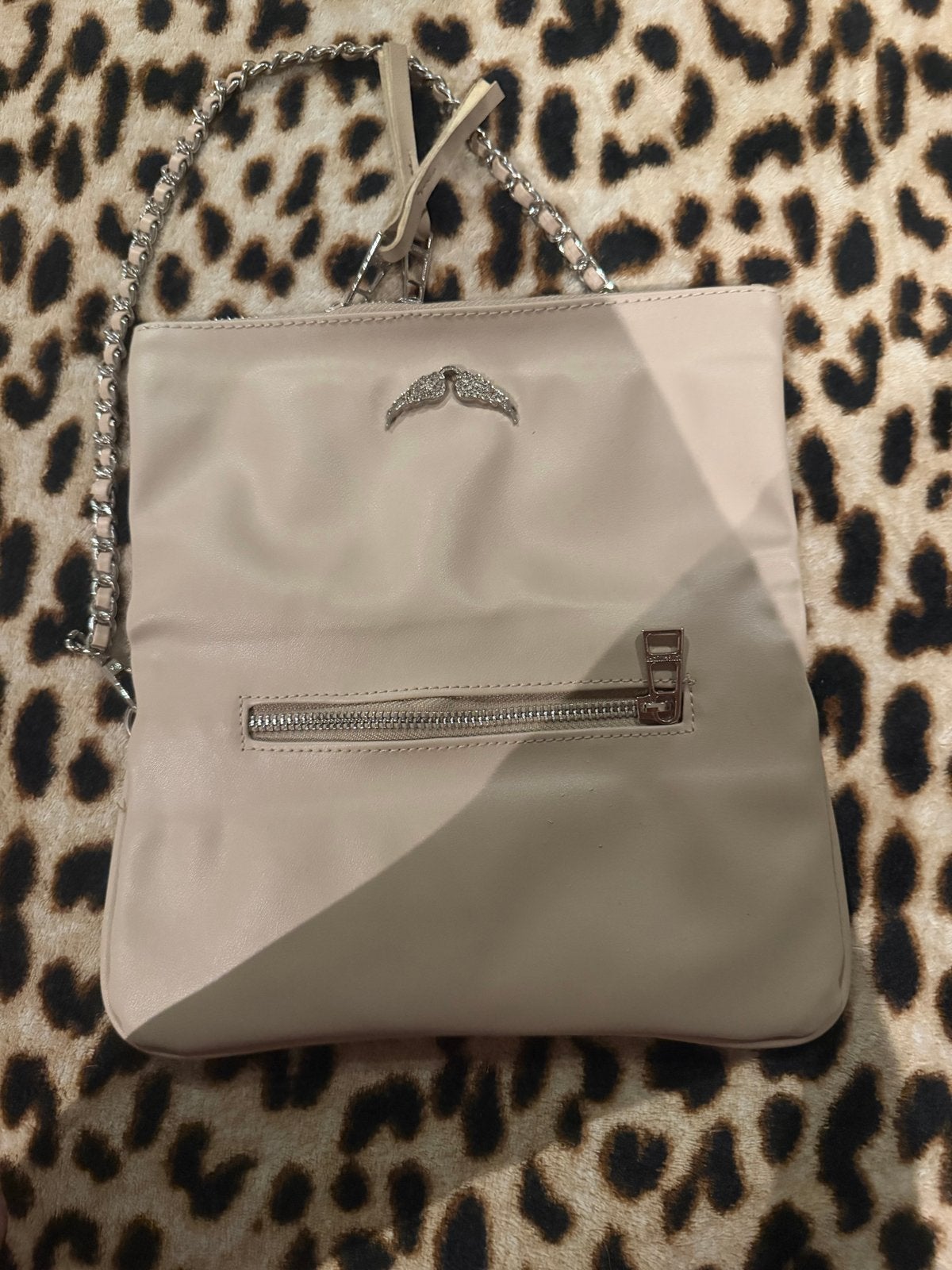 Foto 3 van Zadig & Voltaire Rock Clutch Tasje - Beige Leer