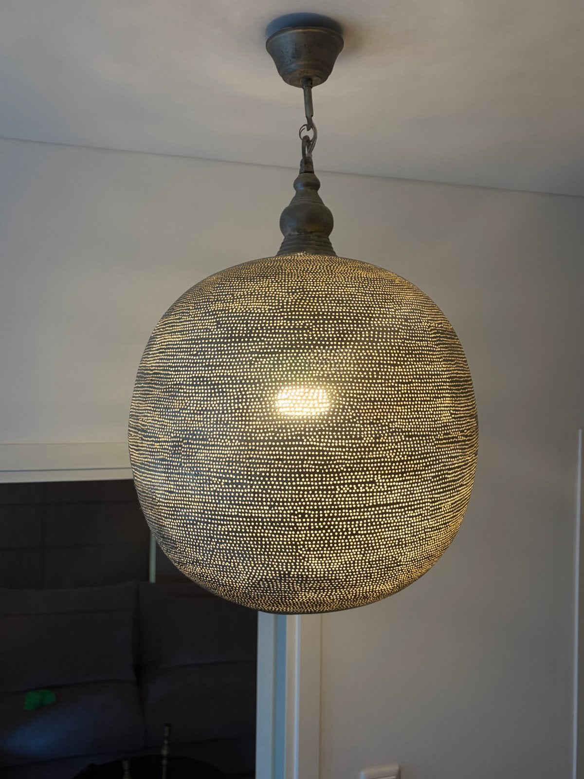 Zenza hanglamp - Oosterse sfeer, Ophalen, Zo goed als nieuw, Metaal, E27 (groot)