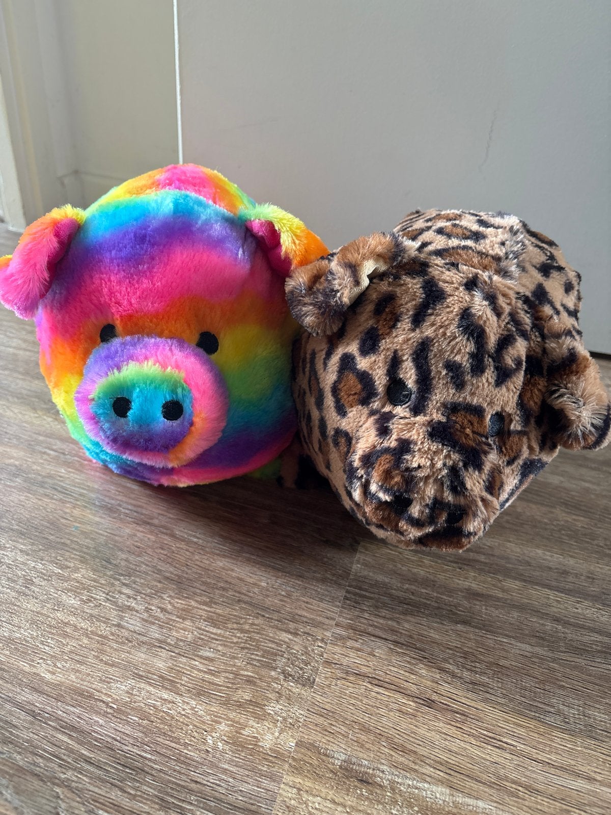 Squishmallow varkentje en luipaard knuffels, Overige karakters, Overige typen, Ophalen of Verzenden, Zo goed als nieuw