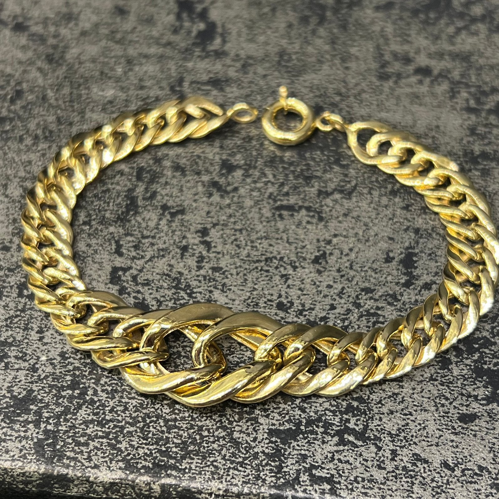18 karaat gouden armband gourmet schakel, Ophalen of Verzenden, Zo goed als nieuw, Goud