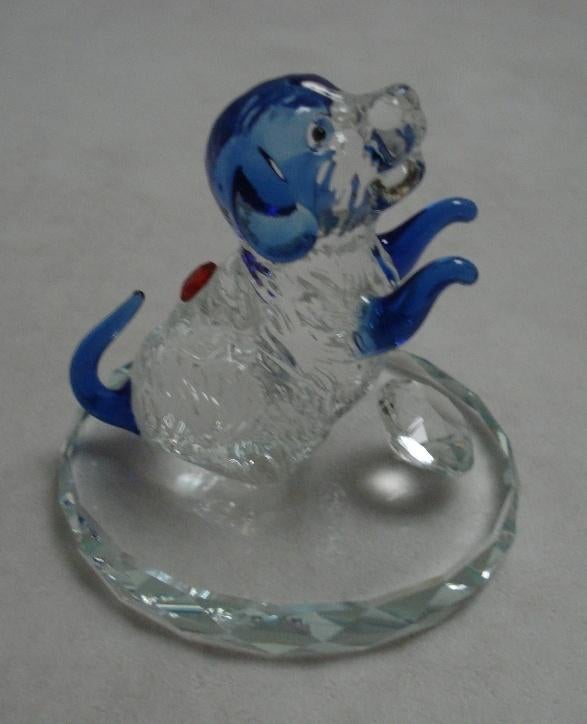 Nw kristallen beeldje Swarovski stijl spelende hond met bal, Ophalen of Verzenden