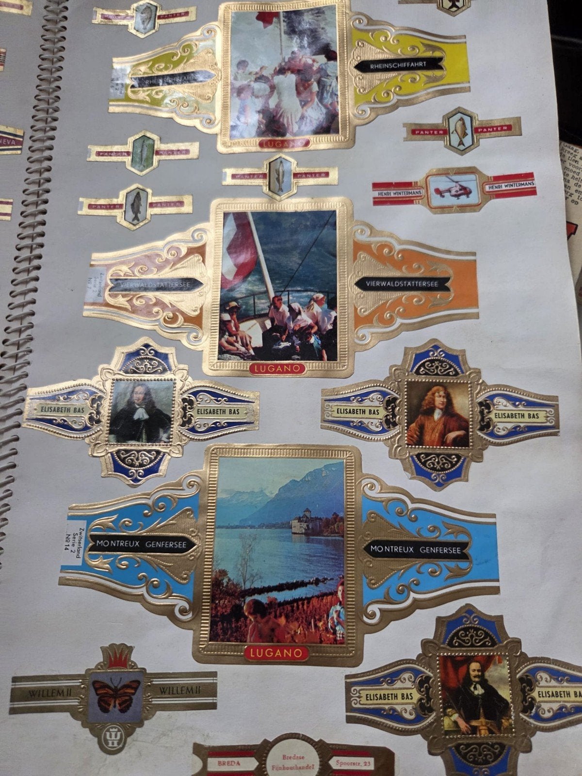 Grote verzameling sigarenbandjes in albums, Ophalen, Gebruikt