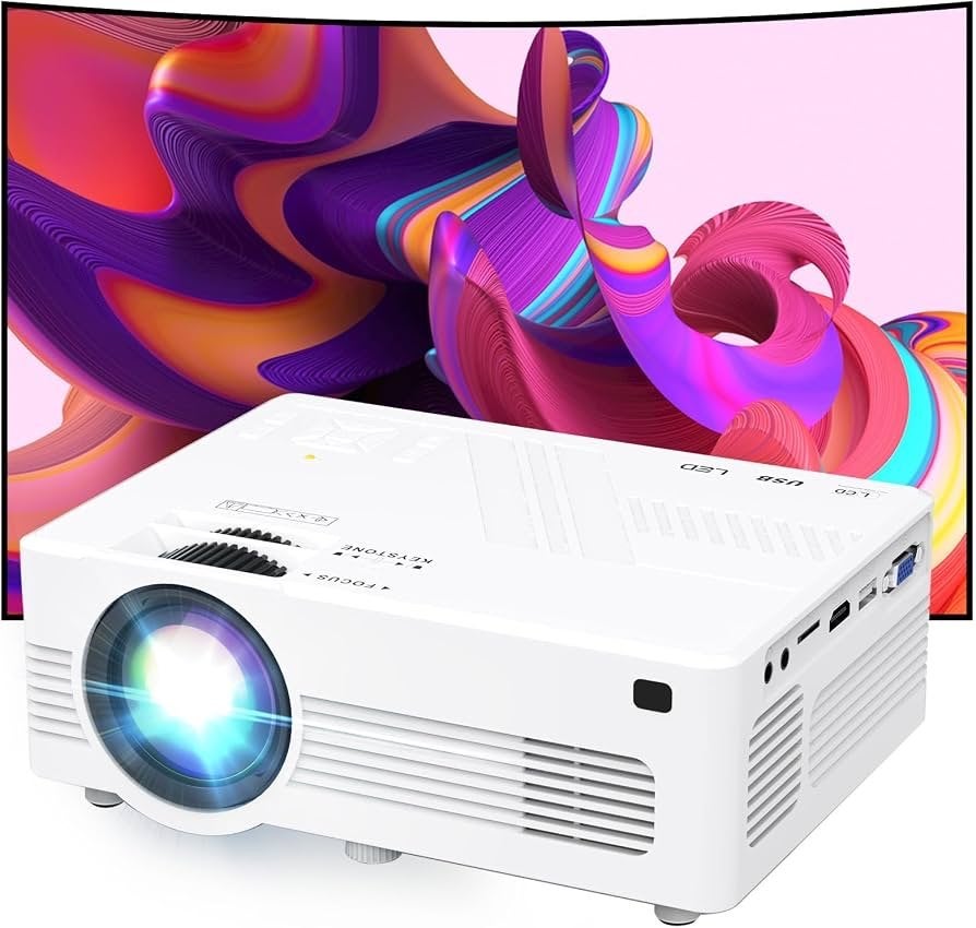 Mini-projector met WiFi, Bluetooth, 4K ondersteuning & Full, Ophalen of Verzenden, Zo goed als nieuw, LED, Full HD (1080)