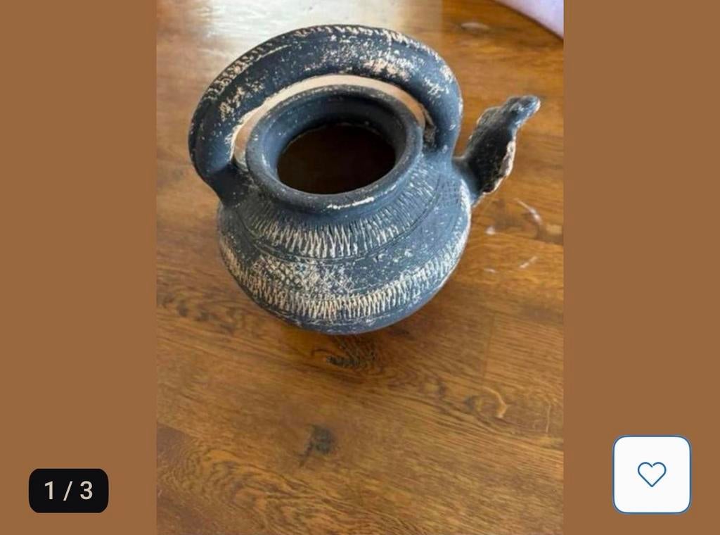 Oude aardewerk waterpot met slangkop, Ophalen of Verzenden