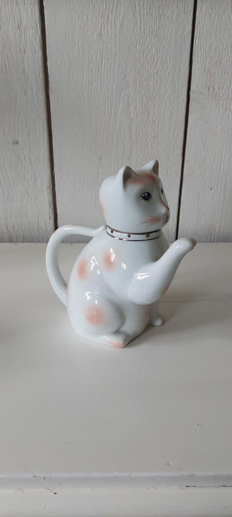 Theepot in vorm van poes theepotje kat kattencafe high tea, Ophalen of Verzenden, Nieuw