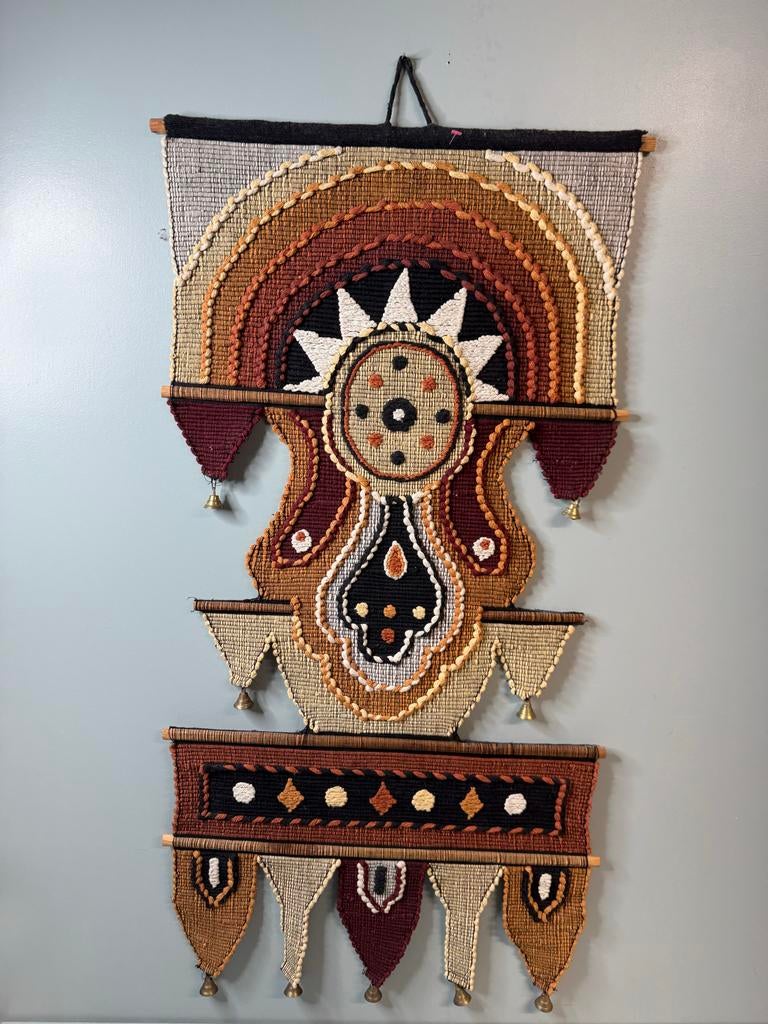 Handgeweven Wandkleed met Bellen - Boho Decor, Ophalen of Verzenden