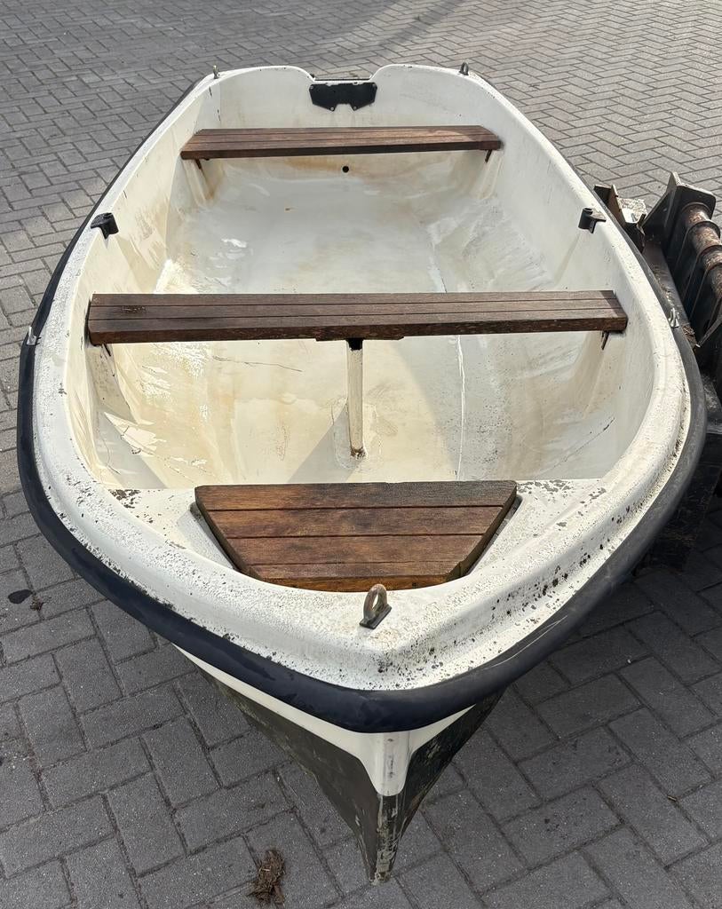 Polyester sloep met motor, Ophalen, Gebruikt, Tot 10 pk, 3 tot 6 meter