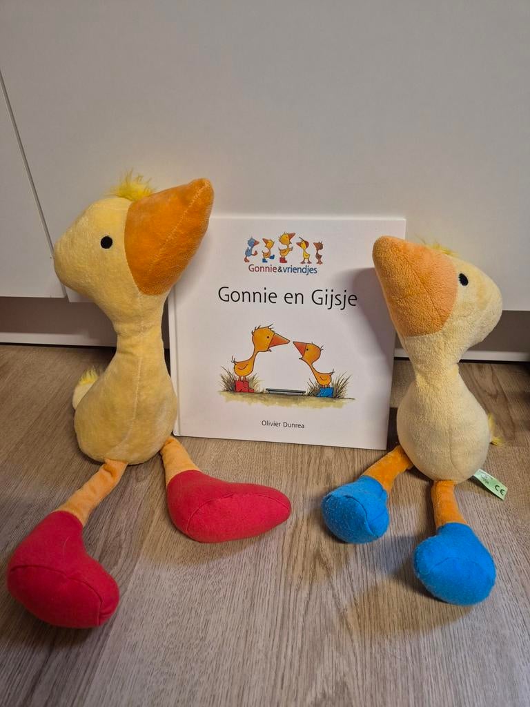 Gonnie en Gijsje knuffels + boek, Kinderen en Baby's, Speelgoed | Knuffels en Pluche, Ophalen of Verzenden
