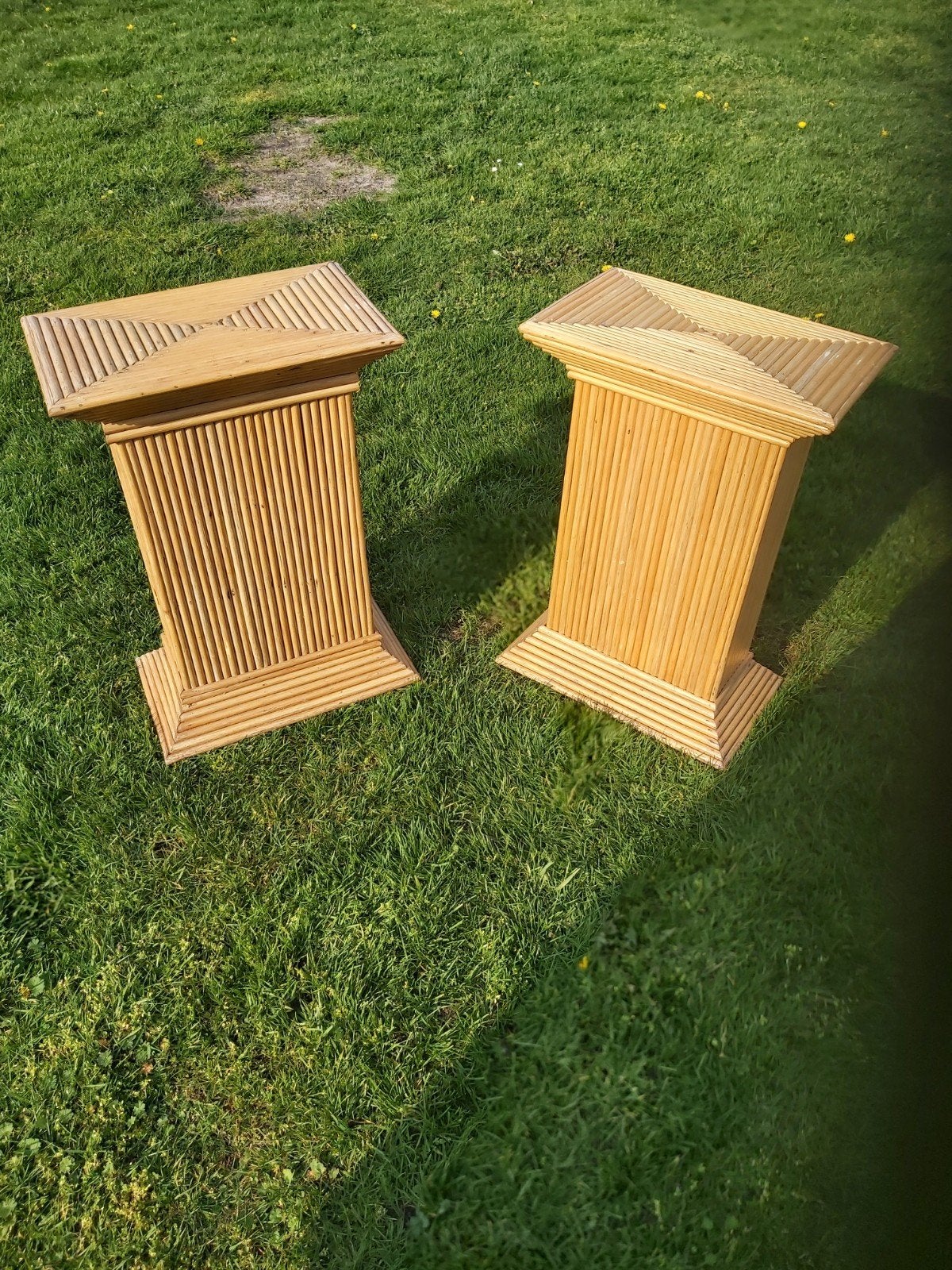 2 gave bamboe sokkel in zeer goede staat hebben geen schade, Ophalen of Verzenden, Zo goed als nieuw