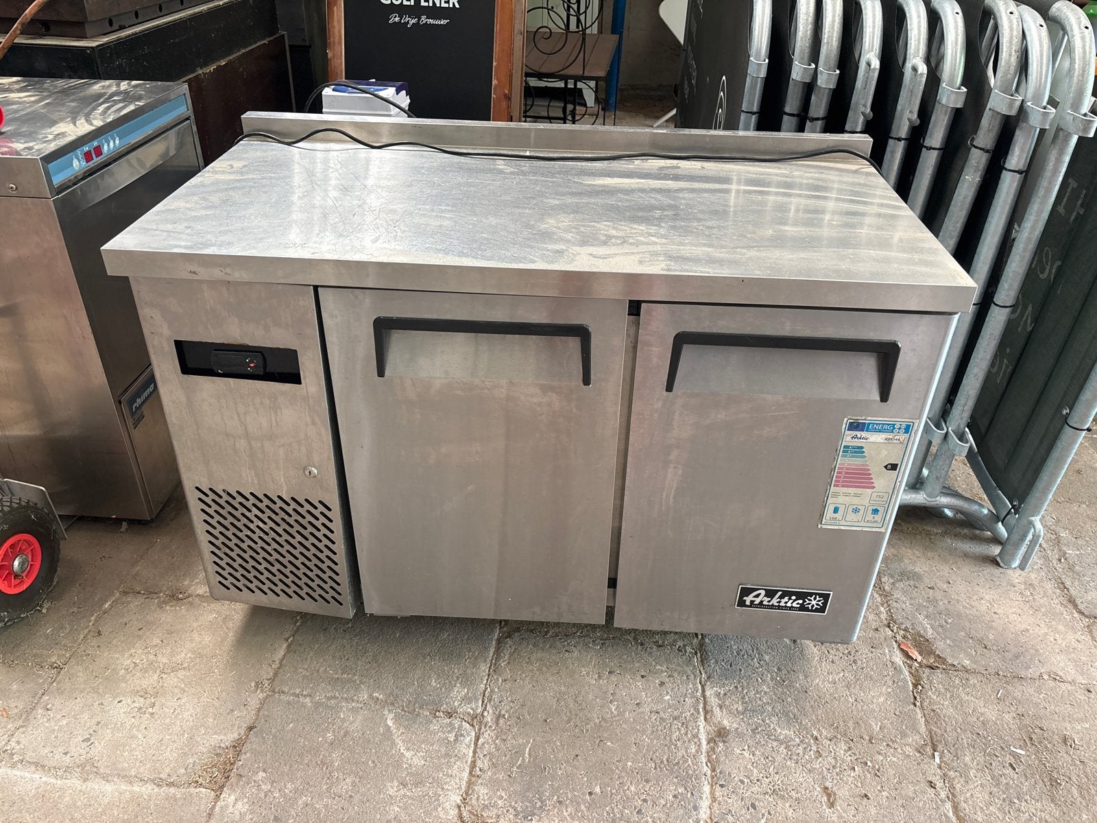 Arktic RVS Koelwerkbank - Professionele Koeling, Gebruikt, 200 liter of meer, 60 cm of meer, Met aparte vriezer