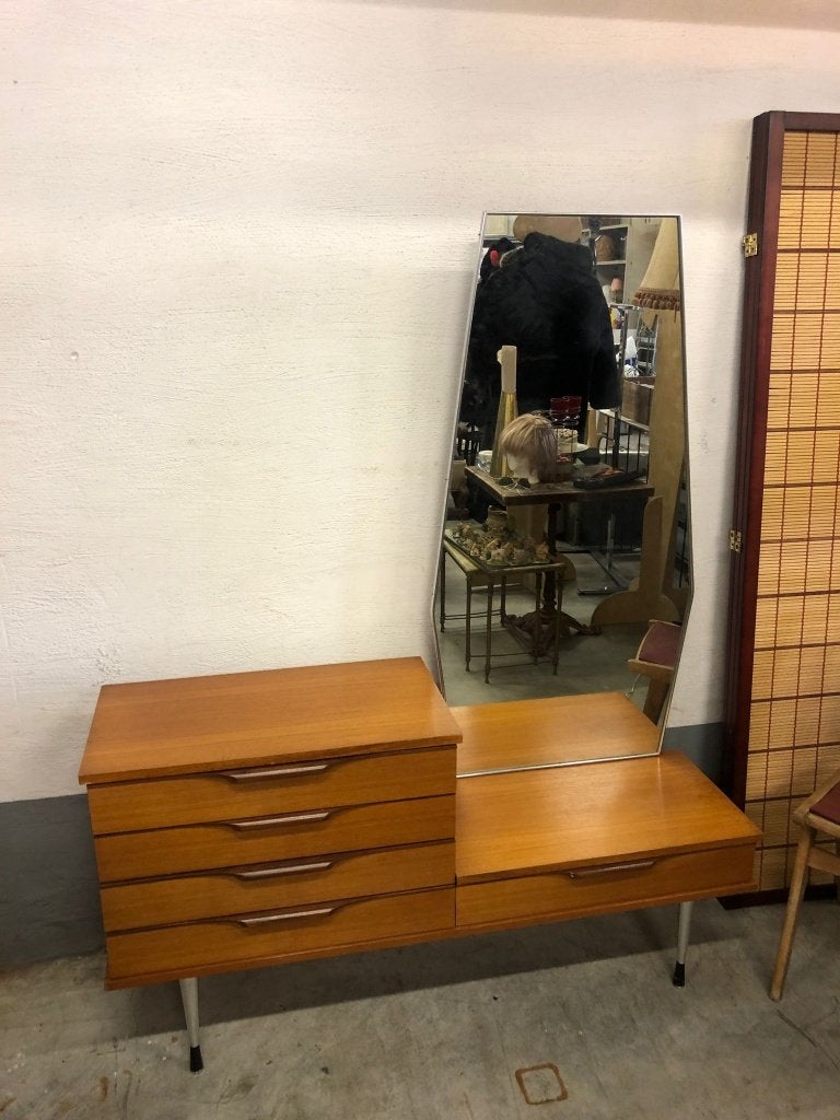 Vintage kaptafel uit de sixties, Ophalen, Gebruikt, 100 tot 150 cm, Vintage