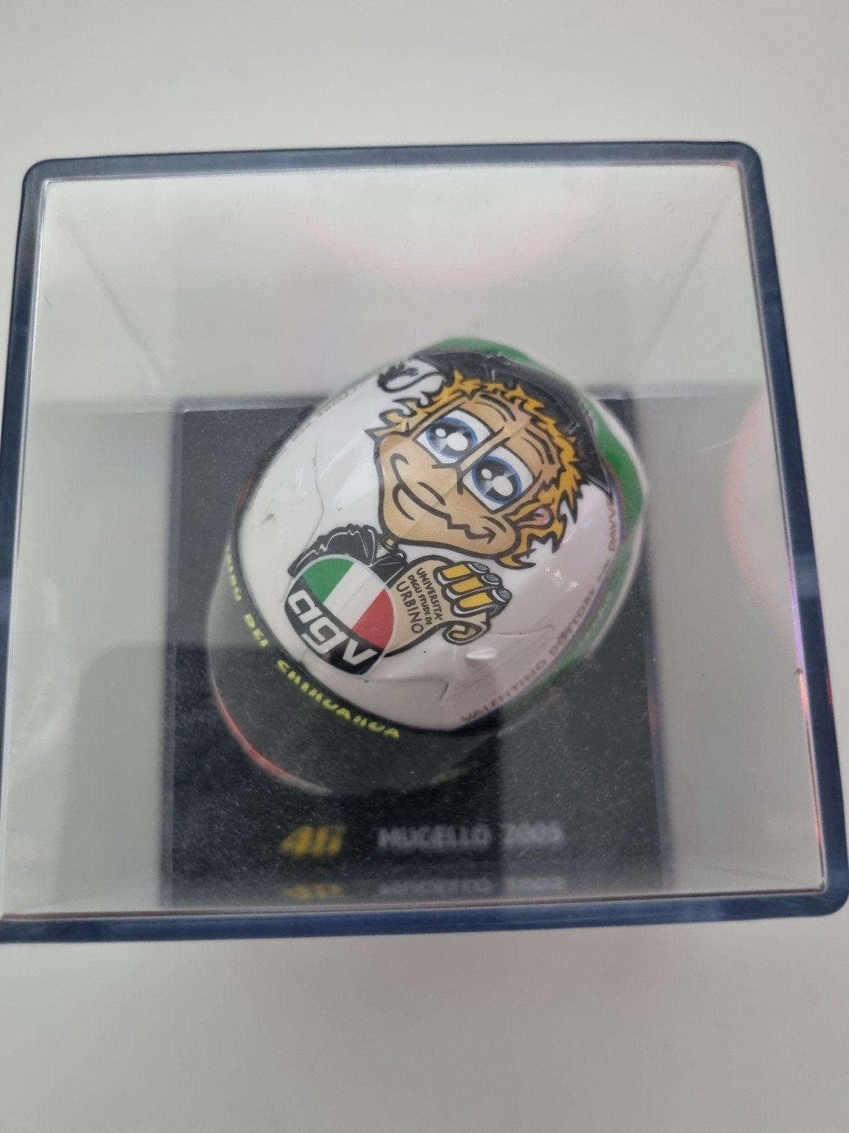 Valentino Rossi Mini Helm Mugello 2005 - Zo goed als nieuw, Verzenden, Zo goed als nieuw, Motoren