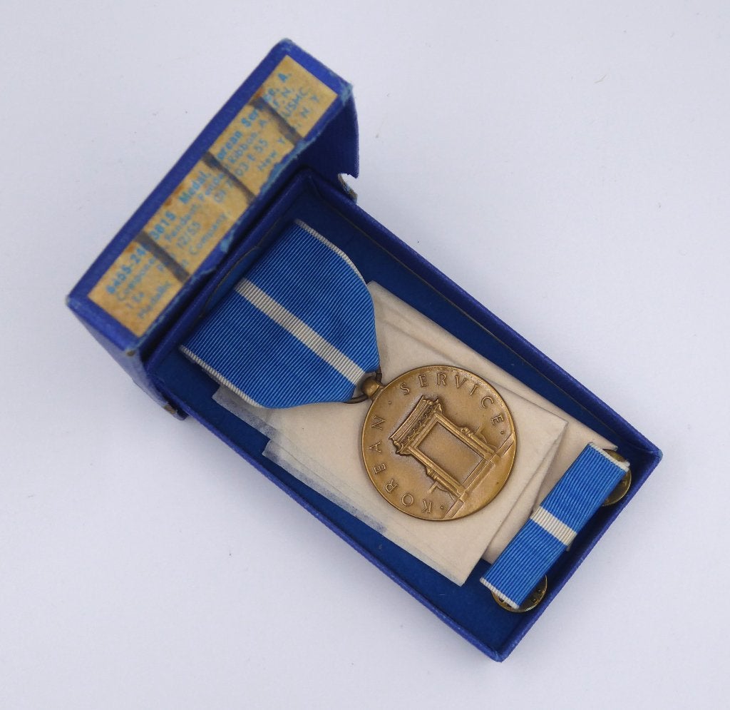 US Korean War Cased Korea Service Medal, Verzenden, Landmacht, Amerika, Lintje, Medaille of Wings