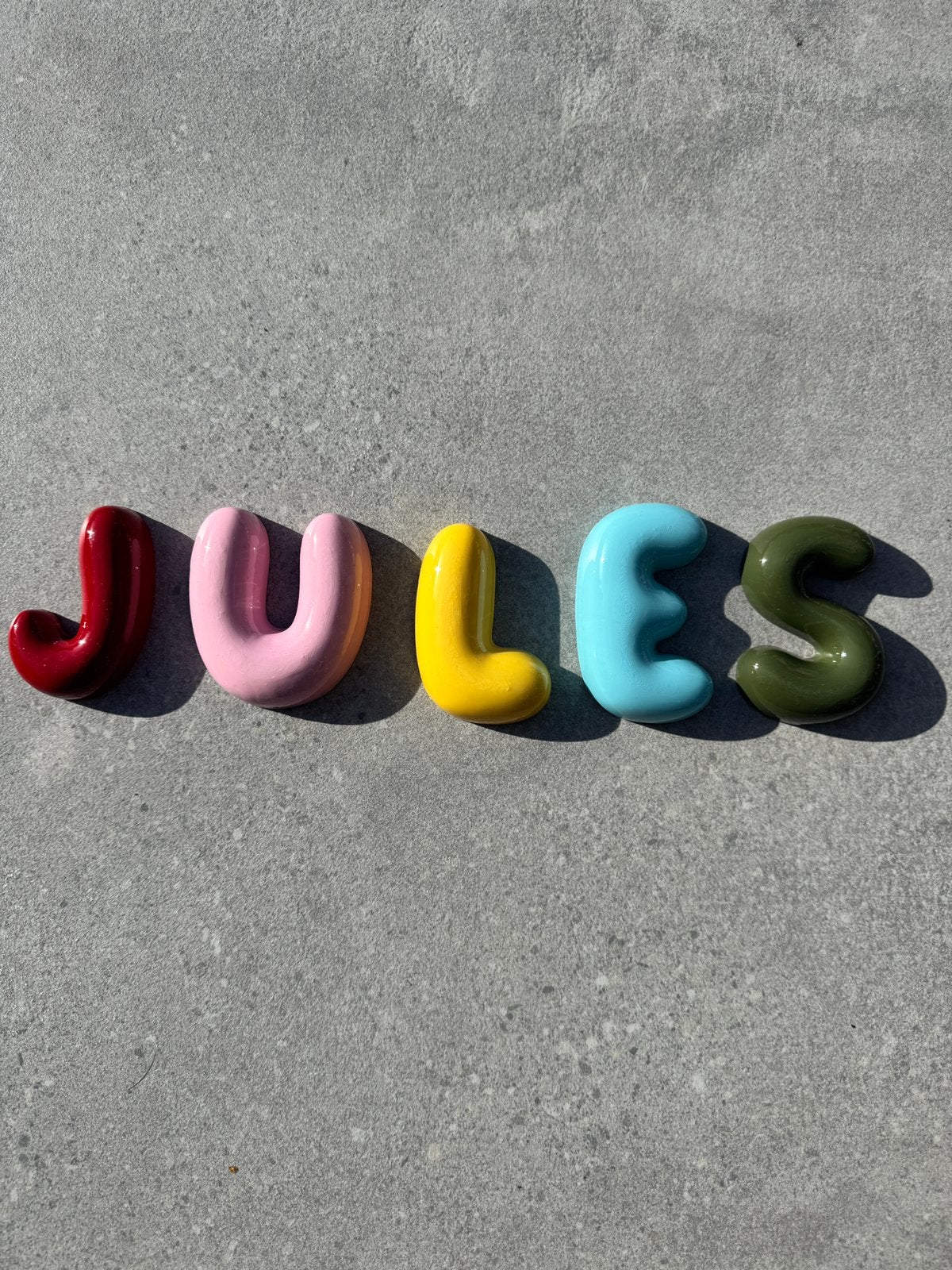 Bubble letters keramiek look babykamer kraamcadeau, Verzenden, Nieuw, Wanddecoratie