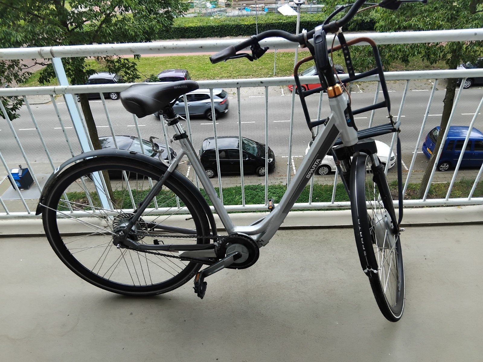 ?Sparta transportfiets ( voordrager  is weggehaald), Ophalen, Sparta, Versnellingen, Trommelrem