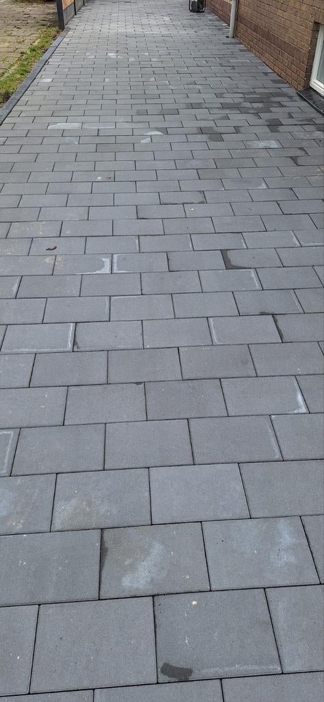 10 m2 straatstenen, asfalt grijs 30x20x6 cm, Ophalen
