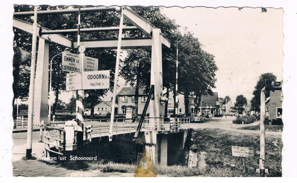 9 / SCHOONOORD : met ANWB bord, Verzenden, 1960 tot 1980, Gelopen, Drenthe