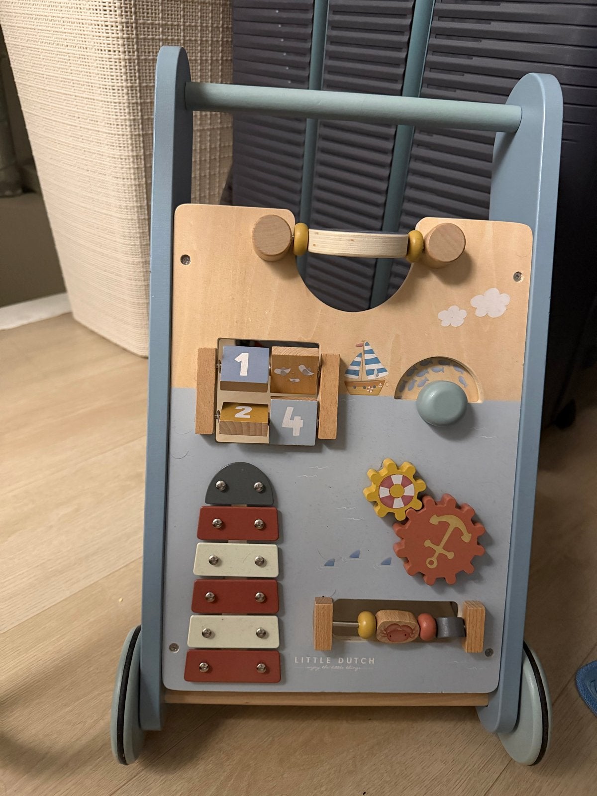 Little Dutch Houten Loopwagen met Activiteiten, Ophalen, Gebruikt, Overige typen, Met geluid