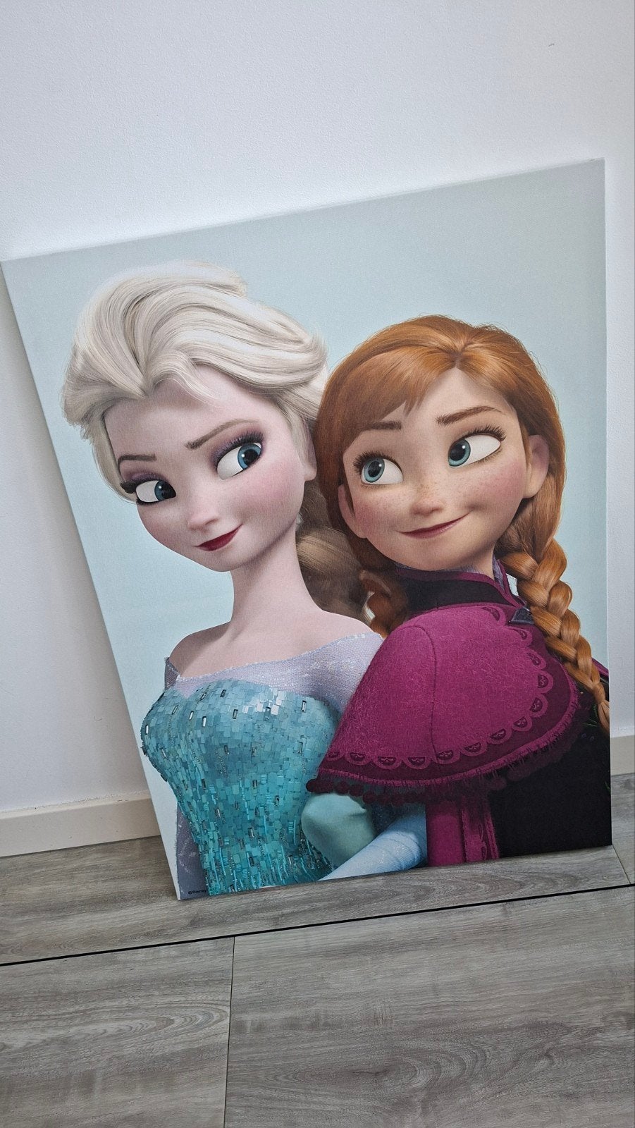 Frozen Elsa en Anna Canvas Schilderij, Ophalen, Zo goed als nieuw