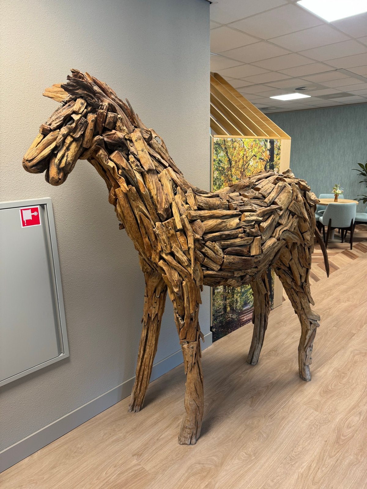 Uniek Houten Paard Beeld - Meer dan 2 meter hoog!, Antiek en Kunst, Ophalen, Meer dan 2 meter, Beeld, Hout