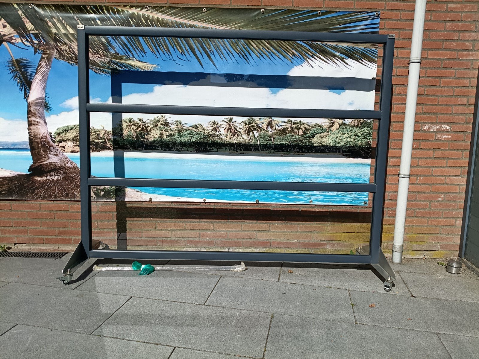 Verano Windscherm Tuinscherm 150 cm x 200 cm Aluminium, Tuin en Terras, Overige Tuin en Terras, Gebruikt, Ophalen