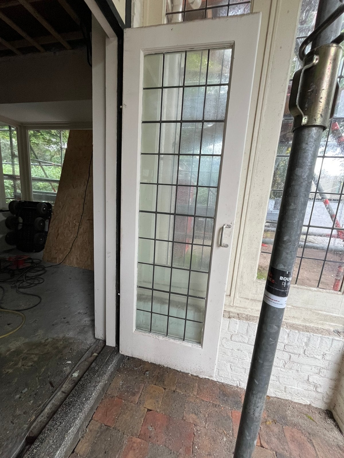 Openslaande deuren met glas in lood, Ophalen, Gebruikt, Glas in lood, 160 cm of meer