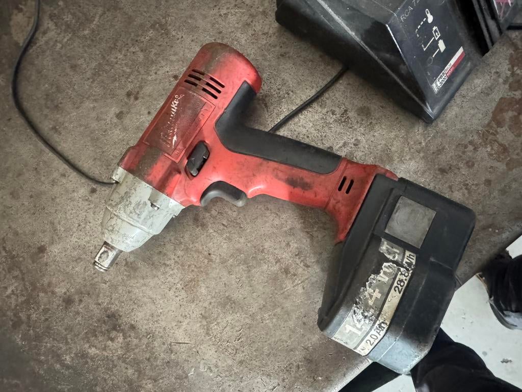 Milwaukee slagmoersleutel piw14.4 sd 1/2”, Auto diversen, Autogereedschap, Ophalen, Gebruikt