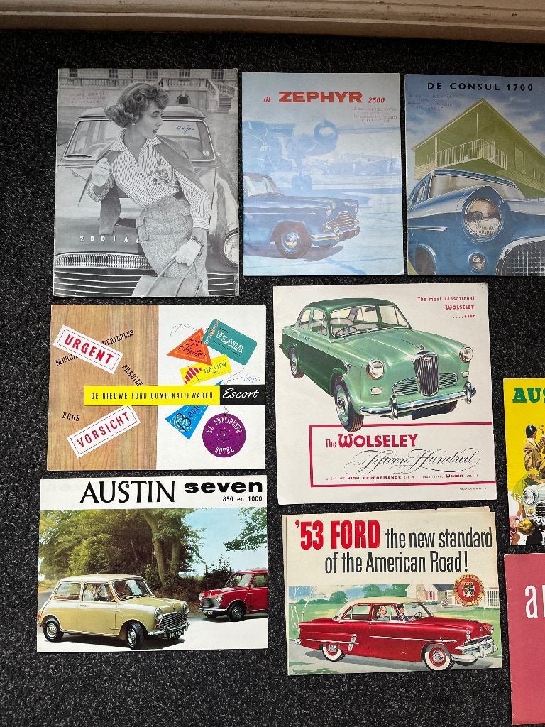 vintage Autofolders, Boeken, Auto's | Folders en Tijdschriften, Verzenden, Algemeen