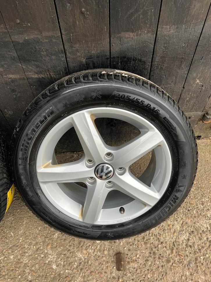Originele Volkswagen golf 7 Touran velgen Aspen 5x112 16?, Niet ingevuld, Gebruikt, 16 inch, Banden en Velgen