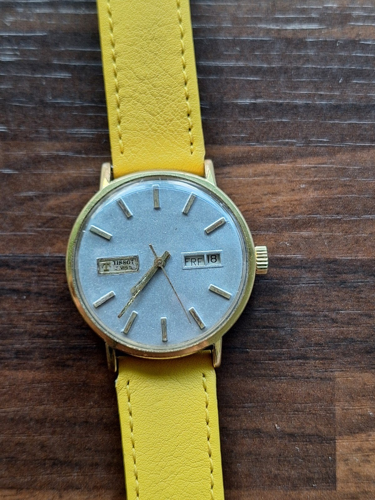 Vintage horloge Tissot Day Date (automaat), Ophalen, Staal, Tissot, 1960 of later