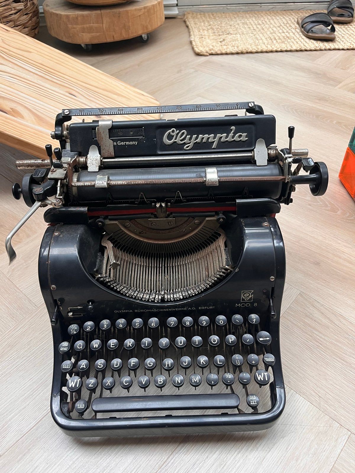 Vintage Olympia Model 8, Typemachine 1930s-40s., Ophalen of Verzenden