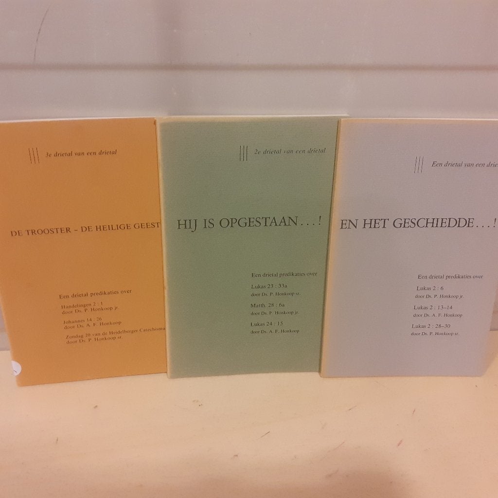 Nr. 12 - 3 prekenboekjes ds. Honkoop, Ophalen of Verzenden, Gelezen, Ds. A.F. / P. Honkoop, Christendom | Protestants