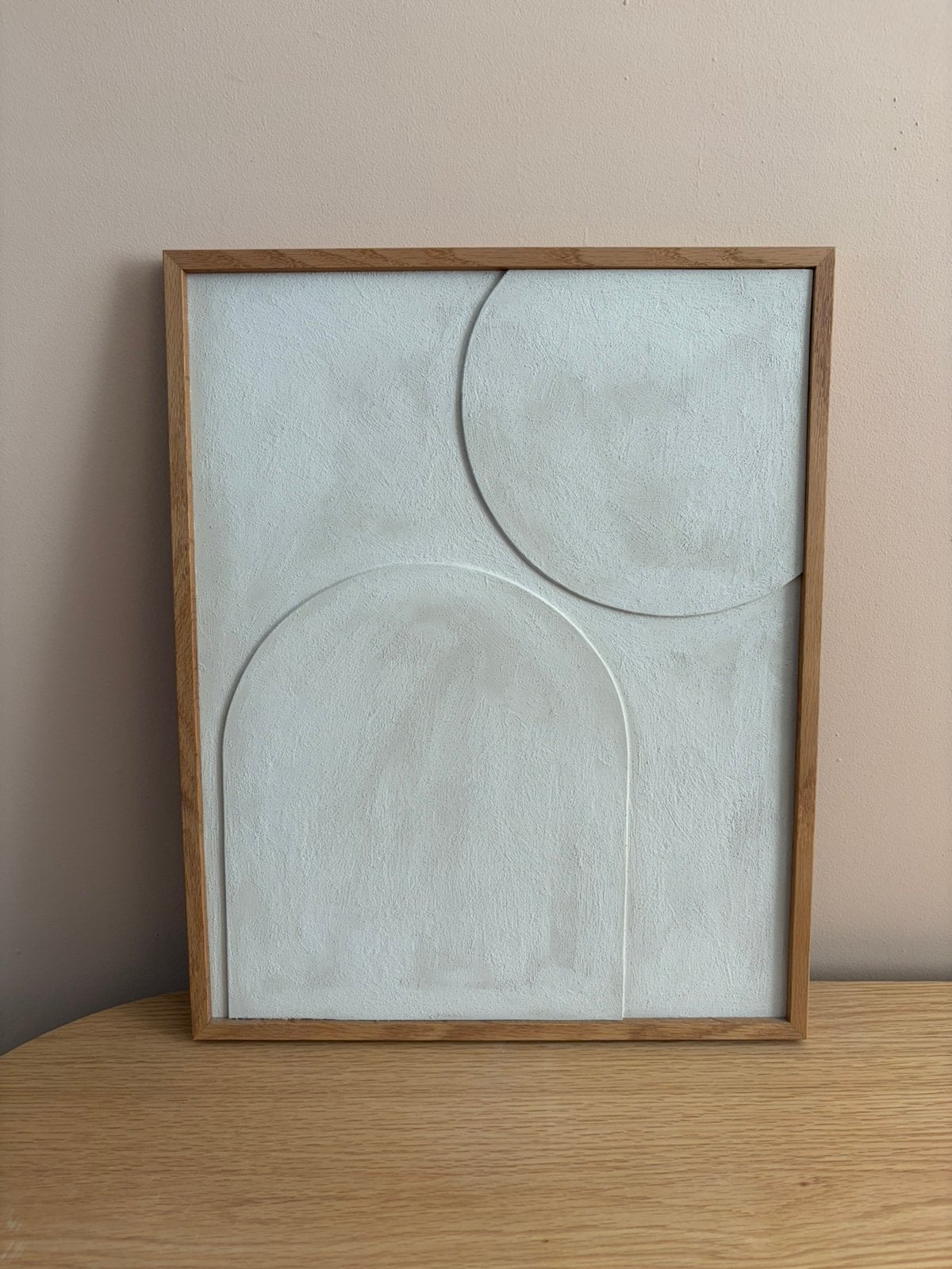 Eau de Marie 3D reliëf kunstwerk beige, Ophalen, Zo goed als nieuw
