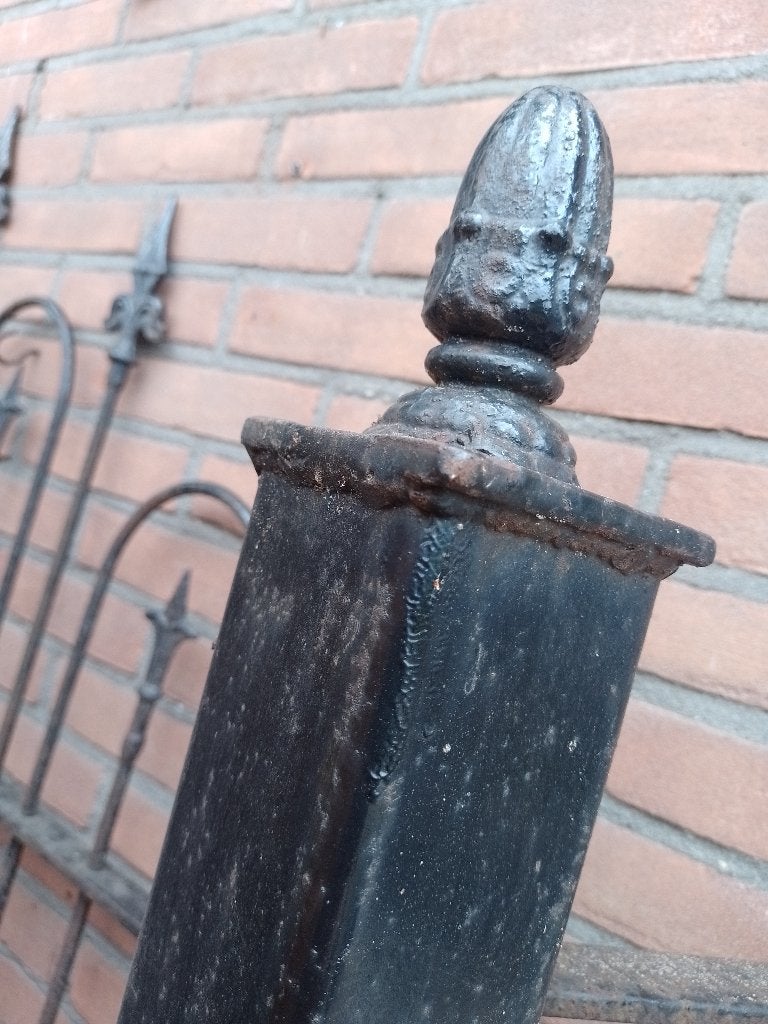 Metalen hek of poort, Ophalen, Gebruikt, 100 tot 150 cm, 200 cm of meer