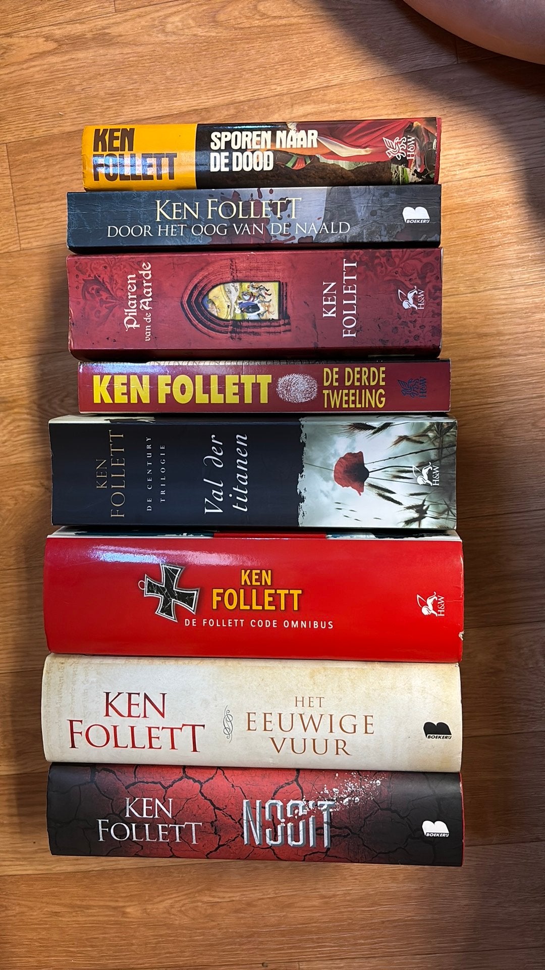 Ken Follett - 8x oa: Nooit, Eeuwige Vuur, derde Ronde, Boeken, Ophalen of Verzenden, Gelezen, Nederland