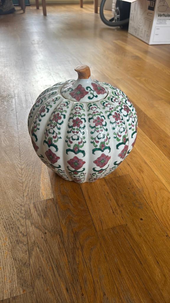 Decoratieve pompoen pot met deksel, Ophalen of Verzenden