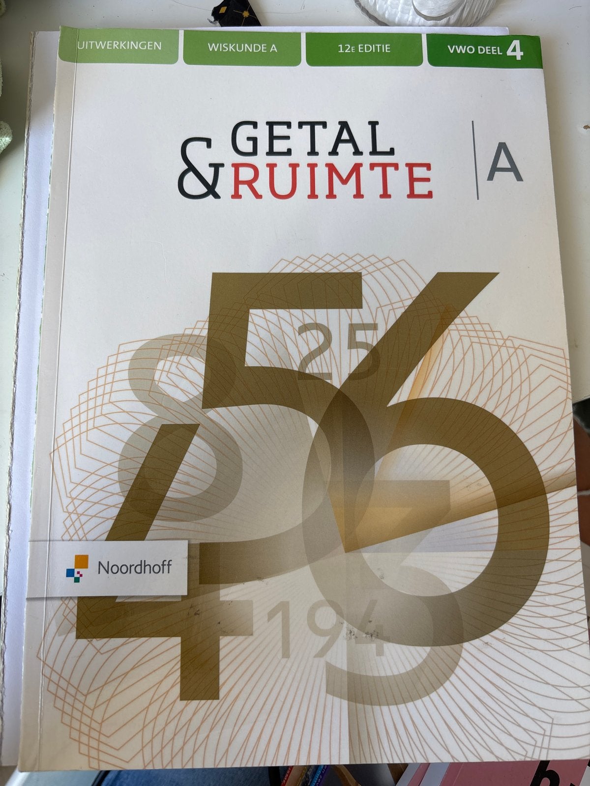 Getal & Ruimte A Uitwerkingen VWO deel 4 12e editie, Boeken, Ophalen of Verzenden, Zo goed als nieuw, VWO, Wiskunde A
