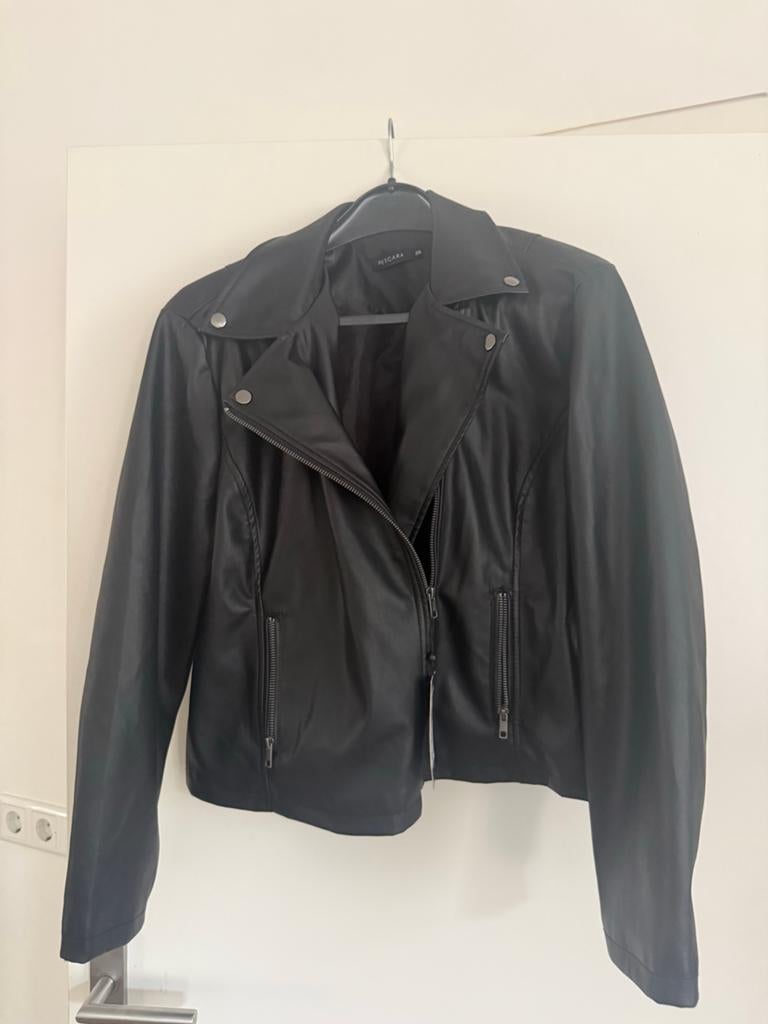 Pescara Zwart Imitatie Leren Bikerjack Maat 2XL, Kleding | Dames, Ophalen of Verzenden, Nieuw, Maat 46/48 (XL) of groter, Zwart