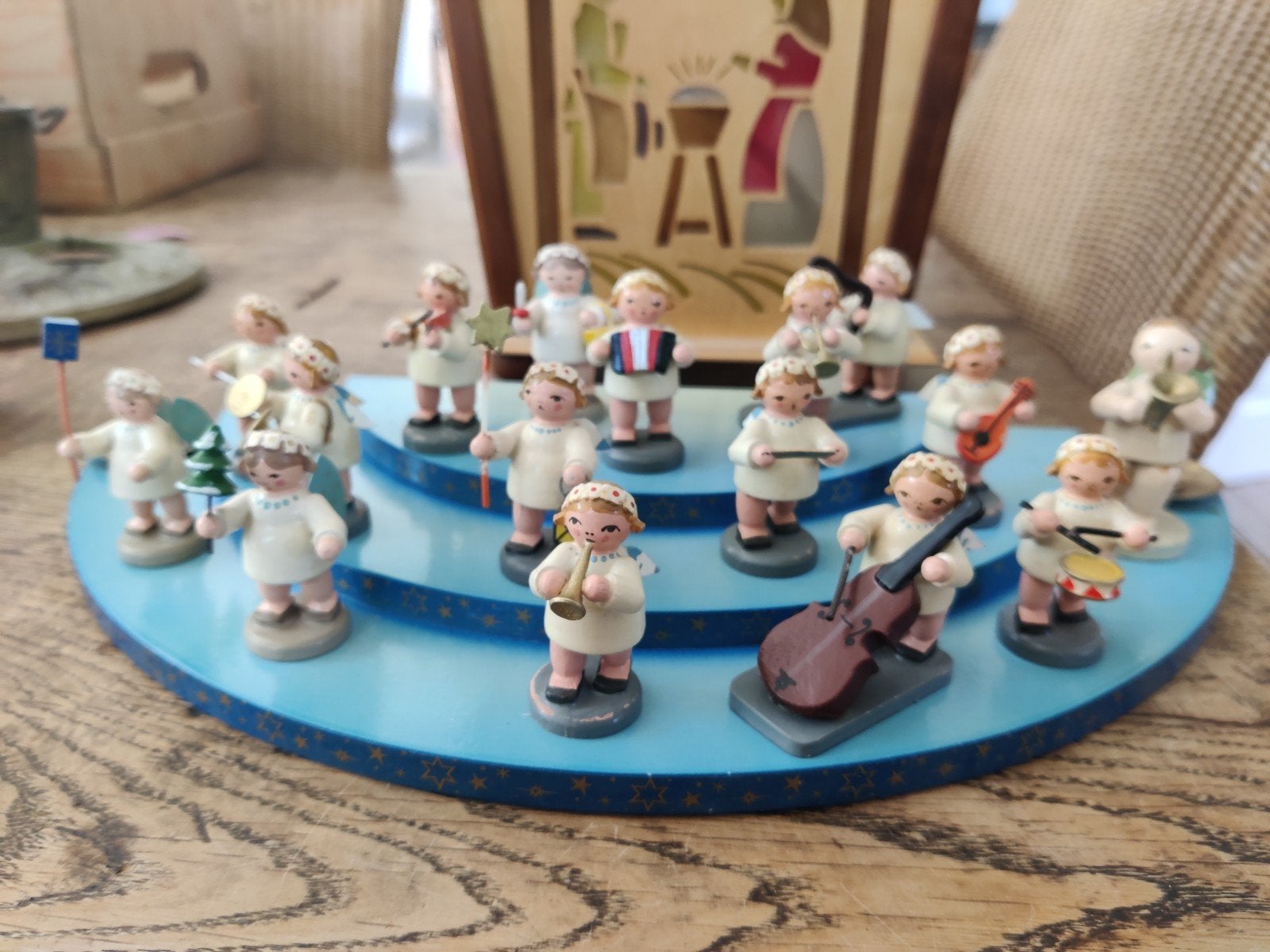 Tableau met orkest oude engeltjes Wendt und Kühn, Ophalen of Verzenden