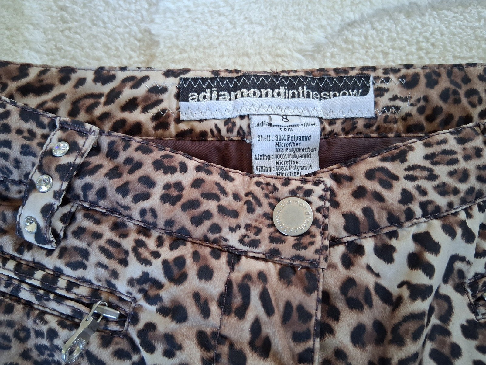 Skibroek maat 36 - A Diamond in the Snow - Luipaardprint, Kleding | Dames, Ophalen of Verzenden, Gedragen, Maat 36 (S), Broek