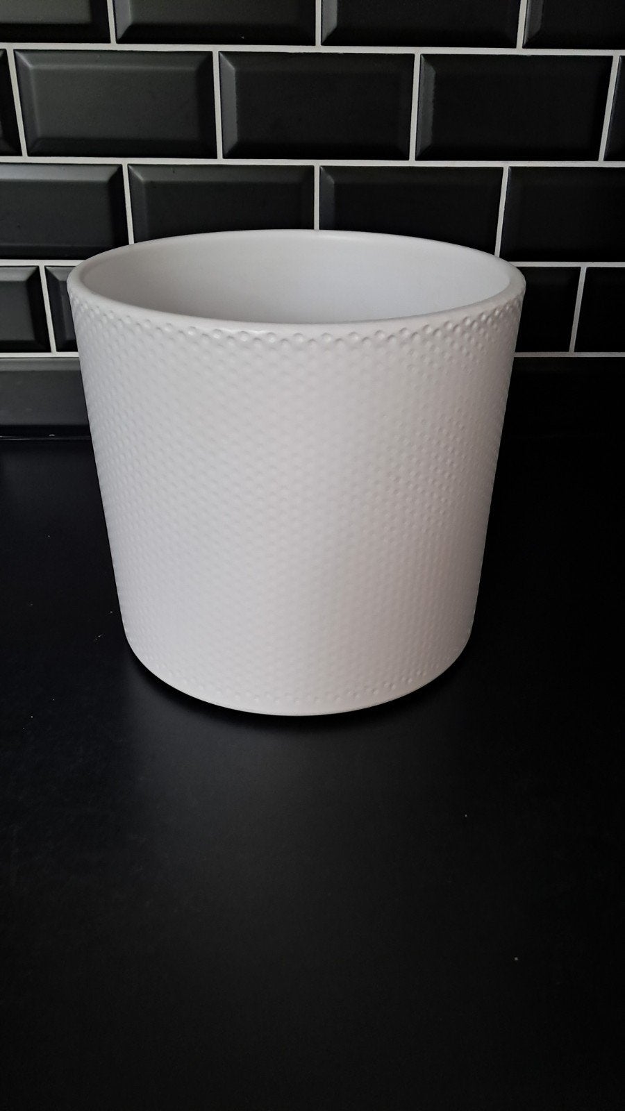 Groten Witte bloempot, Gebruikt, Rond, Binnen, Minder dan 40 cm