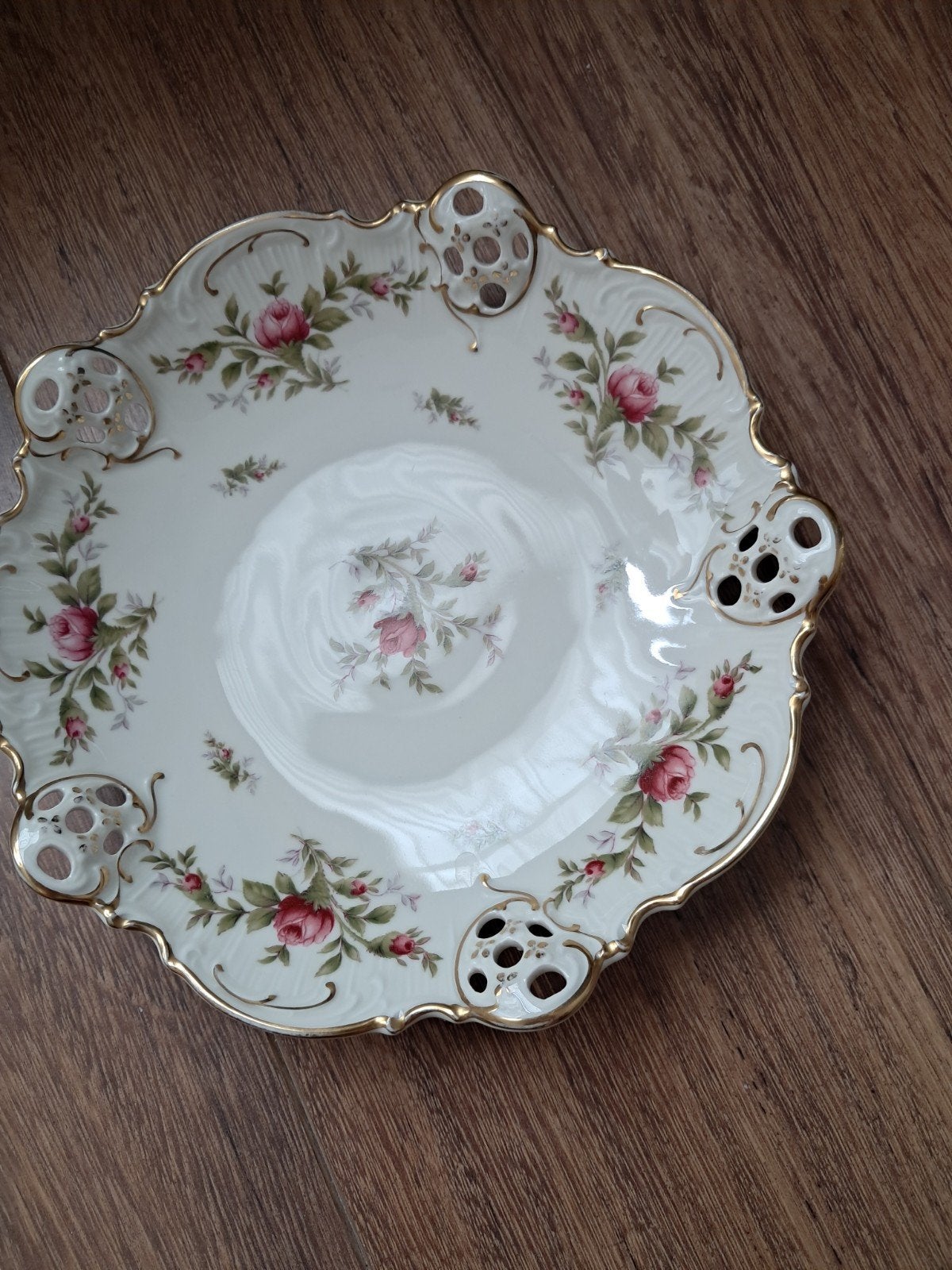 Rosenthal Moliere Porseleinen Schaal met Roosdecor, Ophalen