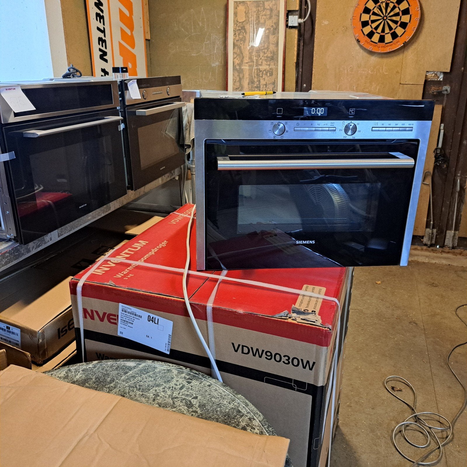Heel mooie SIEMENS OVEN/MAGNETRON/GRILL/HETE LUCHT HB84K552, Ophalen, Minder dan 45 cm, Pelgrim, Inbouw