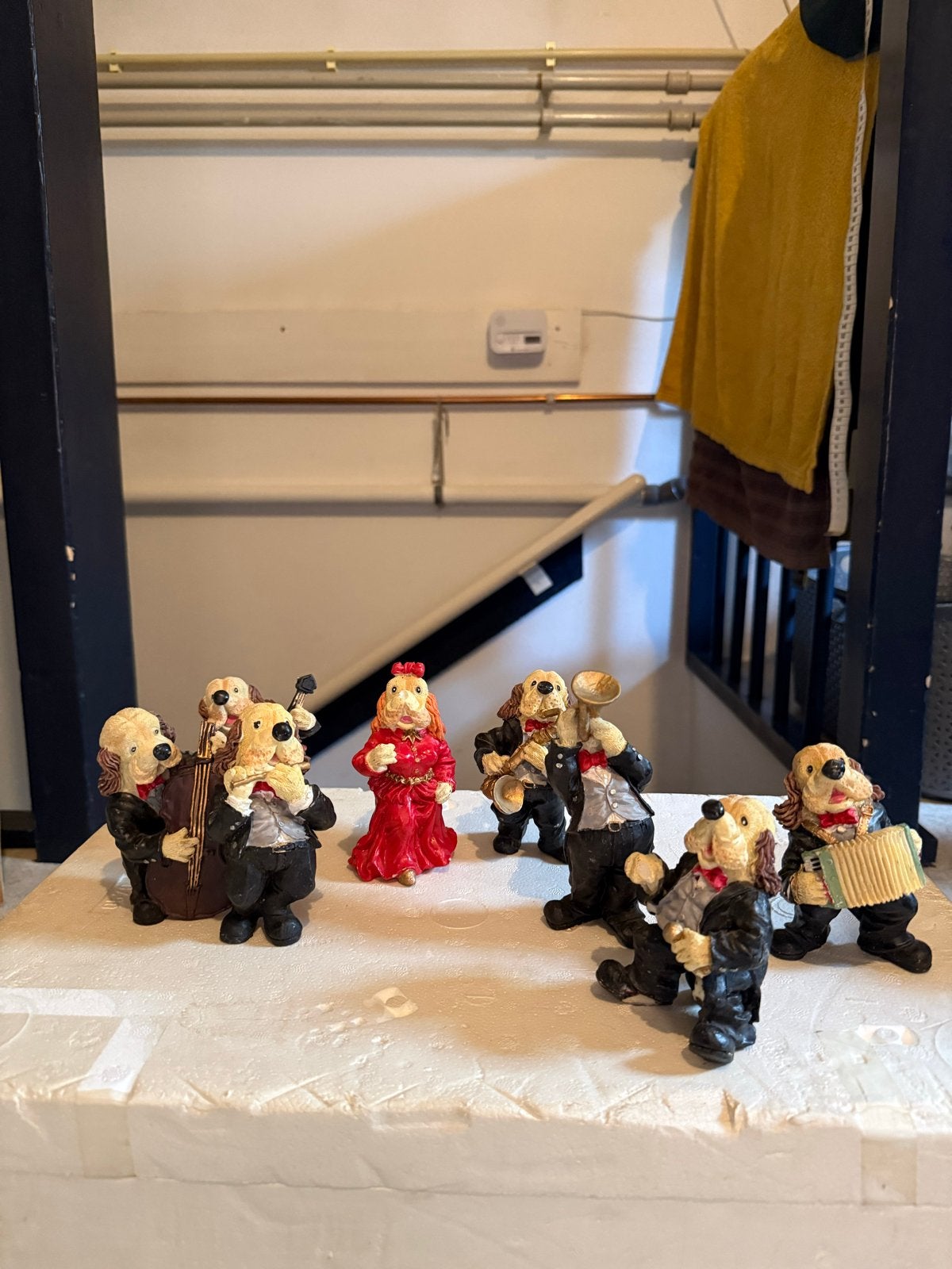 Unieke Honden Muziekband Beeldjes Set - Decoratie, Ophalen of Verzenden, Zo goed als nieuw