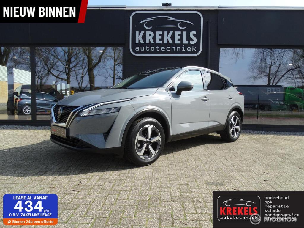 Nissan Qashqai 1.3 MHEV N-Connecta | Trekhaak | Panoramadak, Auto's, Stof, Zwart, 4 cilinders, Bedrijf