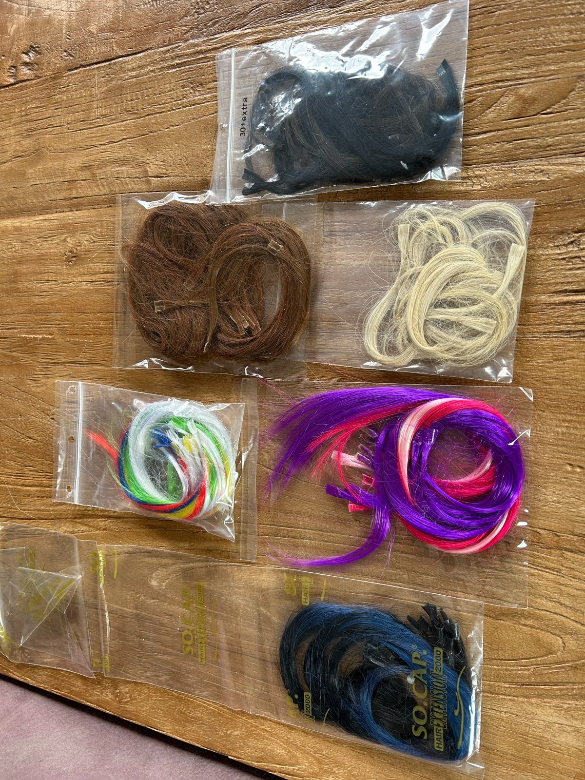 Diverse hairextensions in verschillende kleuren, Ophalen of Verzenden, Nieuw, Pruik of Haarverlenging