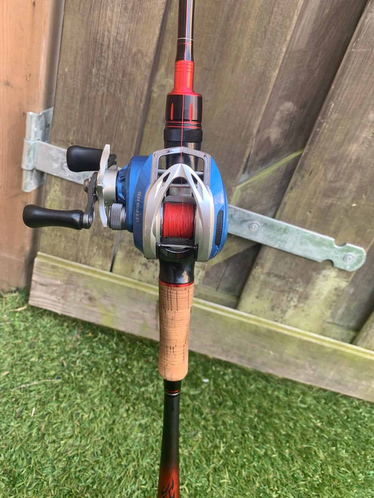 Hengel met Sirocco 301LH molen - topje afgebroken, Watersport en Boten, Ophalen, Gebruikt, Complete hengel