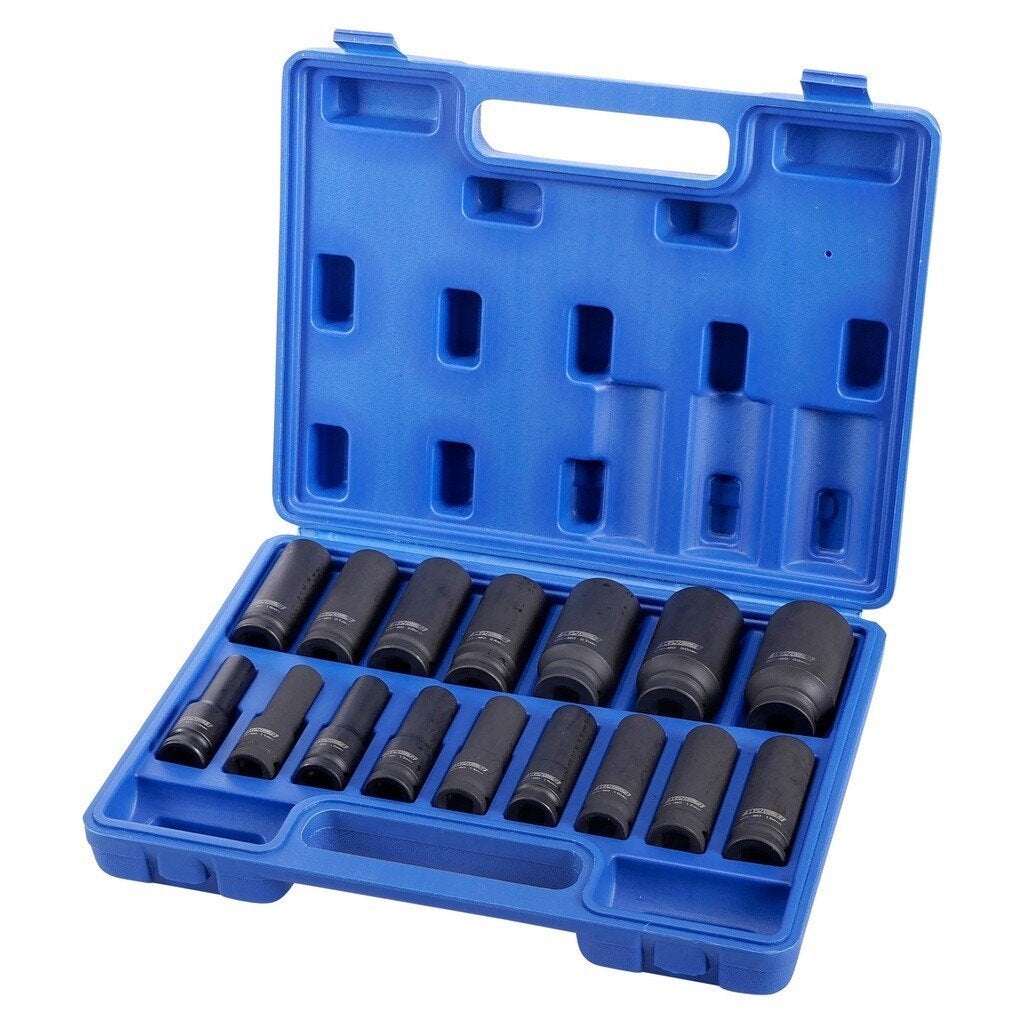 Krachtdoppenset lang 16dlg 1/2", Verzenden