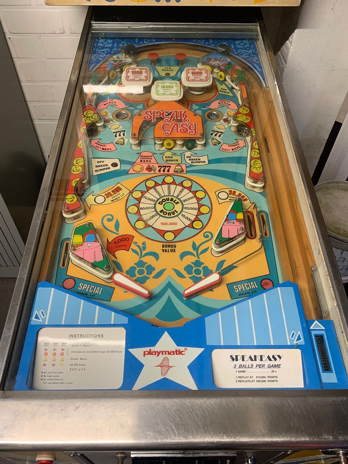 Vintage Playmatic Speakeasy Flipperkast - Goede Staat, Gebruikt, Mechanisch, Flipperkast, Ophalen